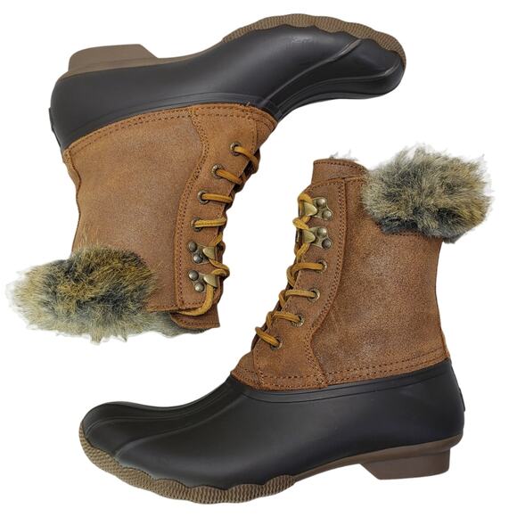 Sperry Top-Sider Women's Leather White Water Rain Boot, size 8 - Picture 4 of 8